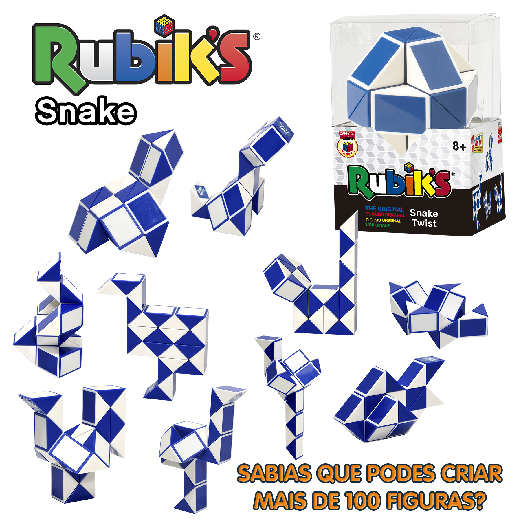 Rubik's Snake ¡Podes criar mais de 100 figuras! Goliath Group :Goliath Spain