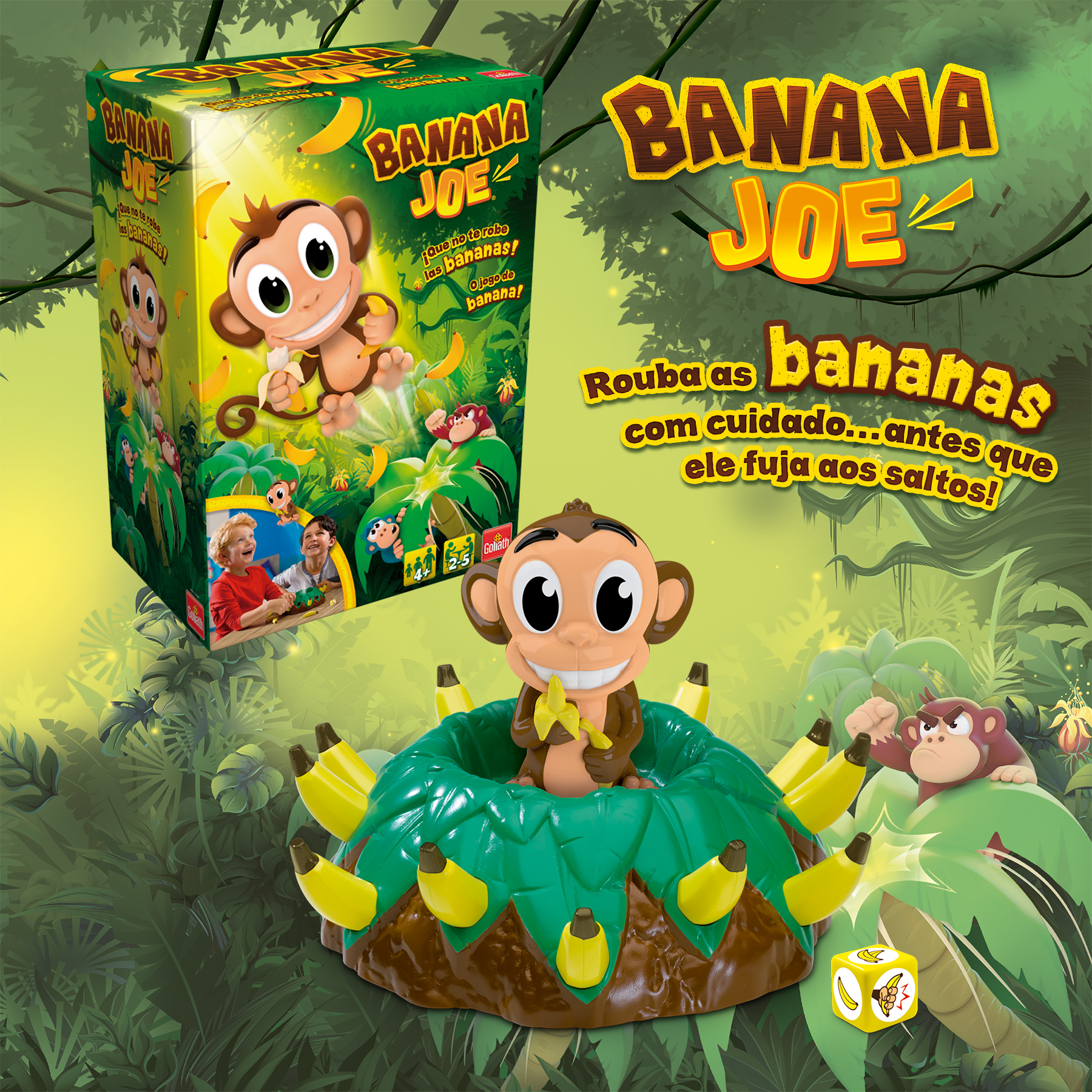 Rouba as bananas de Banana Joe antes que ele fuja aos saltos